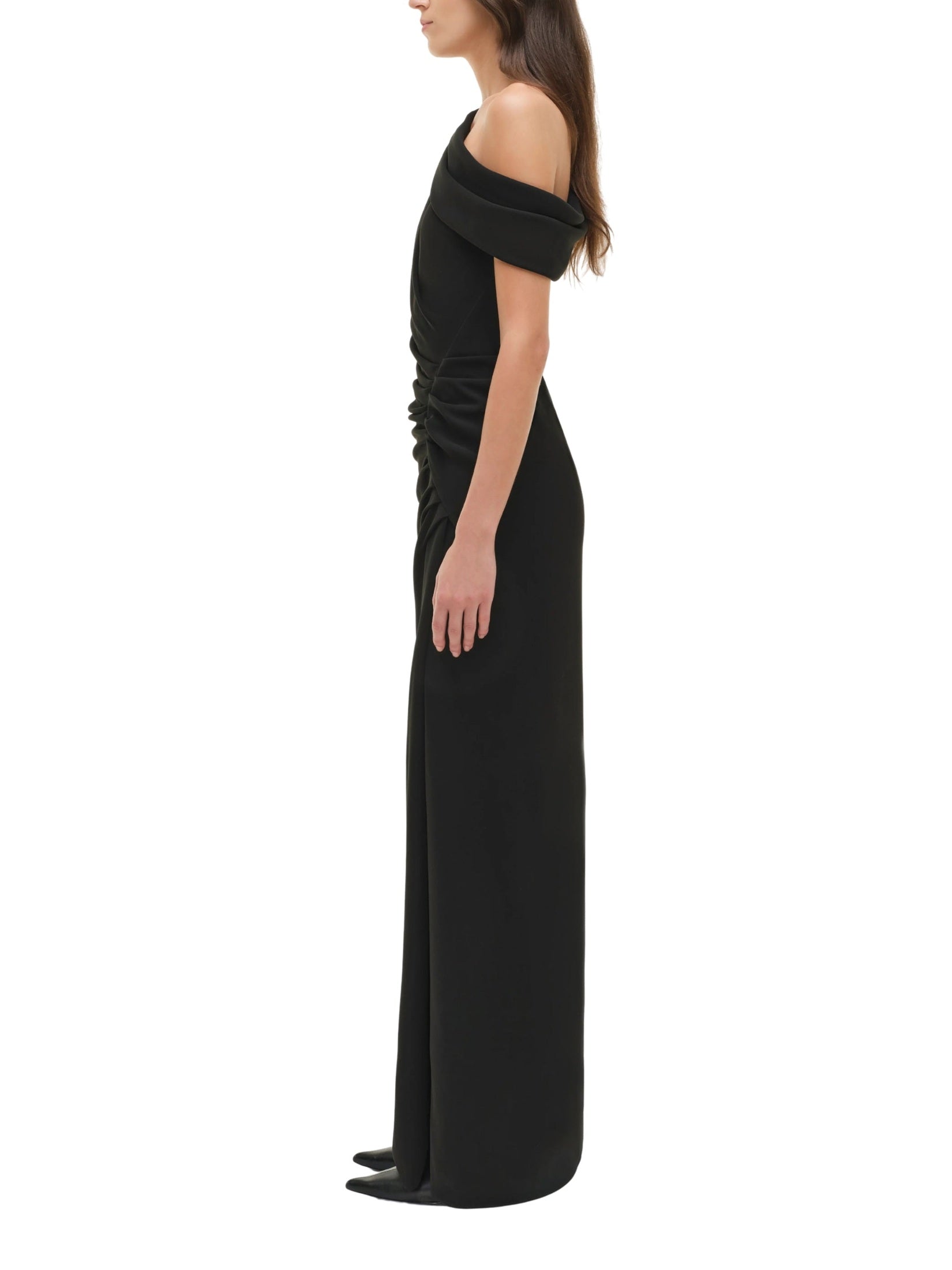 Kally s/l draped midi dress