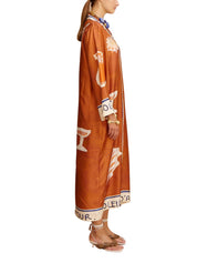 Soleil d'amour silk shirtdress