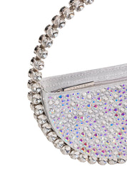 Eternity round stone-encrusted hotfix clutch