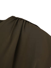 Petal drape sleeve jersey top