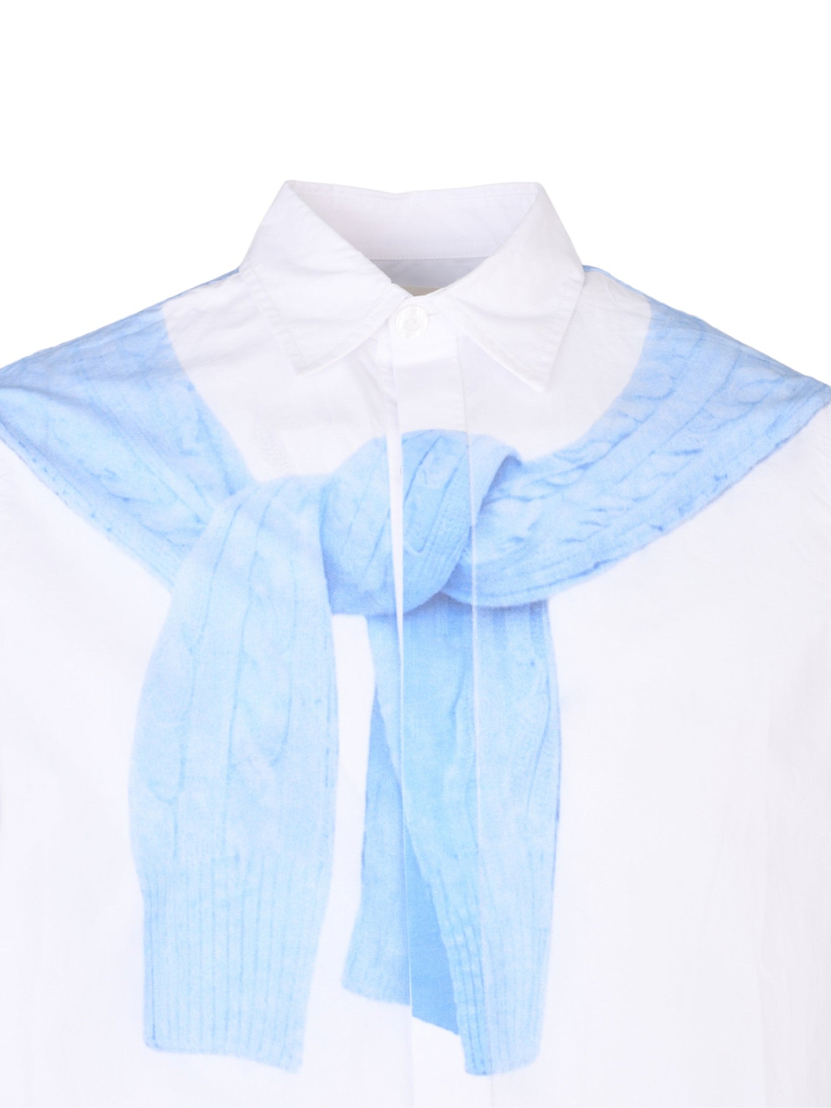 Sweater print cotton shirt