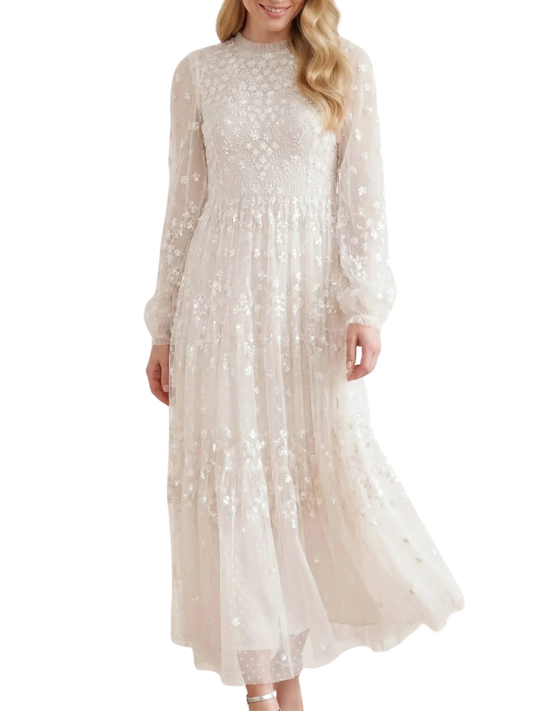 Clover long sleeve ankle gown