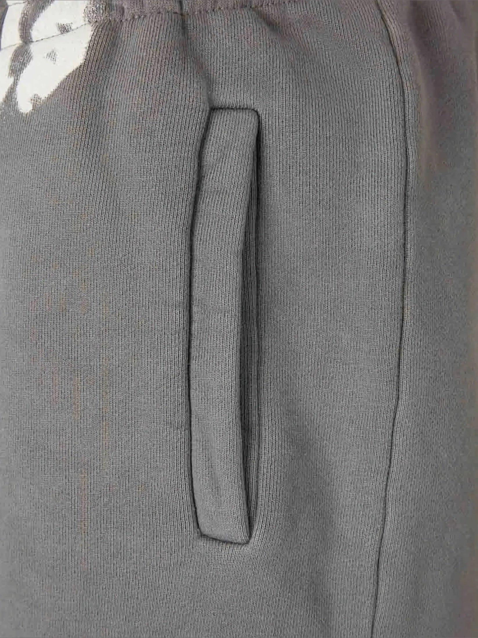 Waist logo sweatshort dark grey off wh