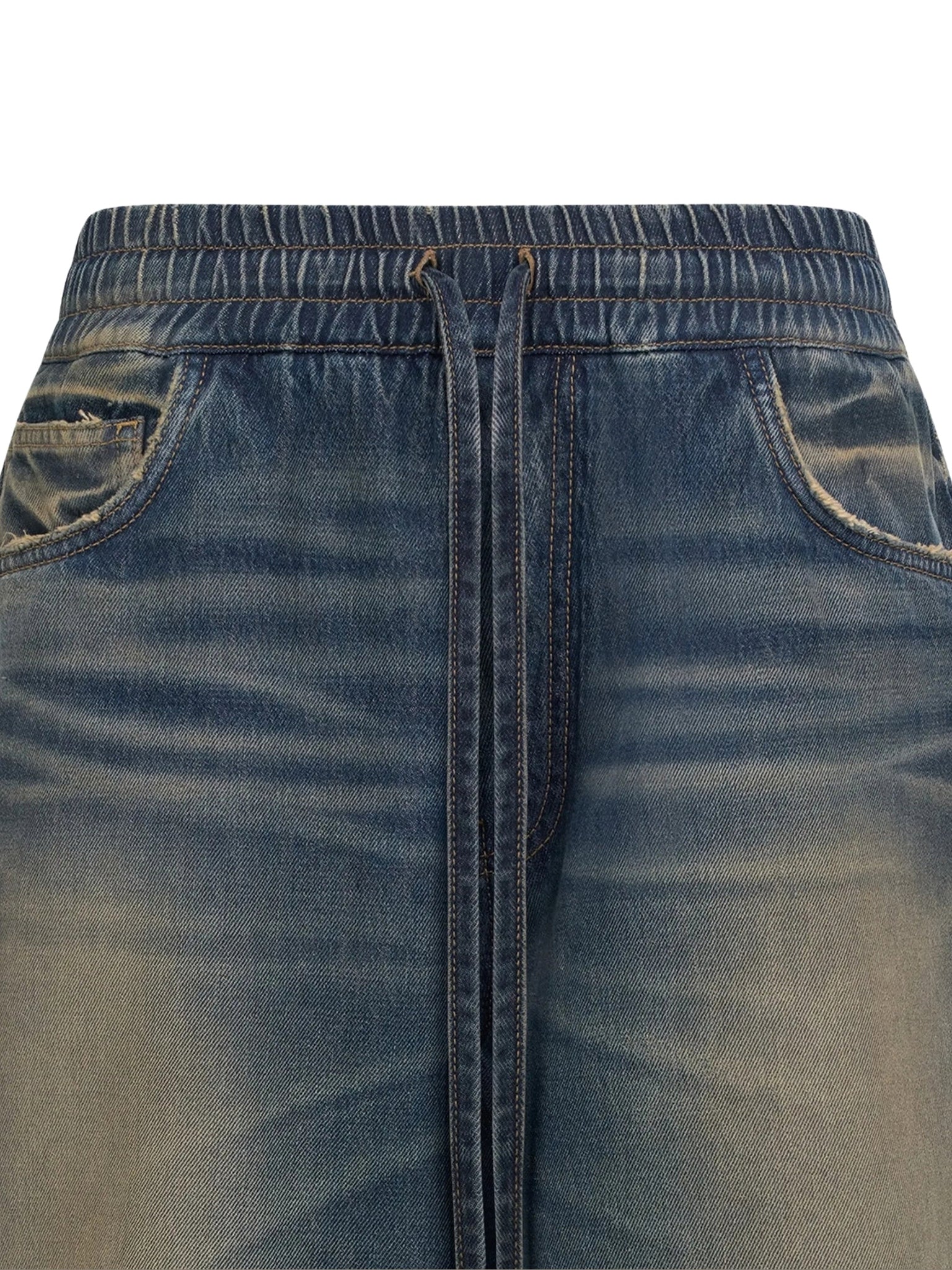 Drawstring denim short