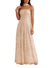 Forget-me-not strapless gown