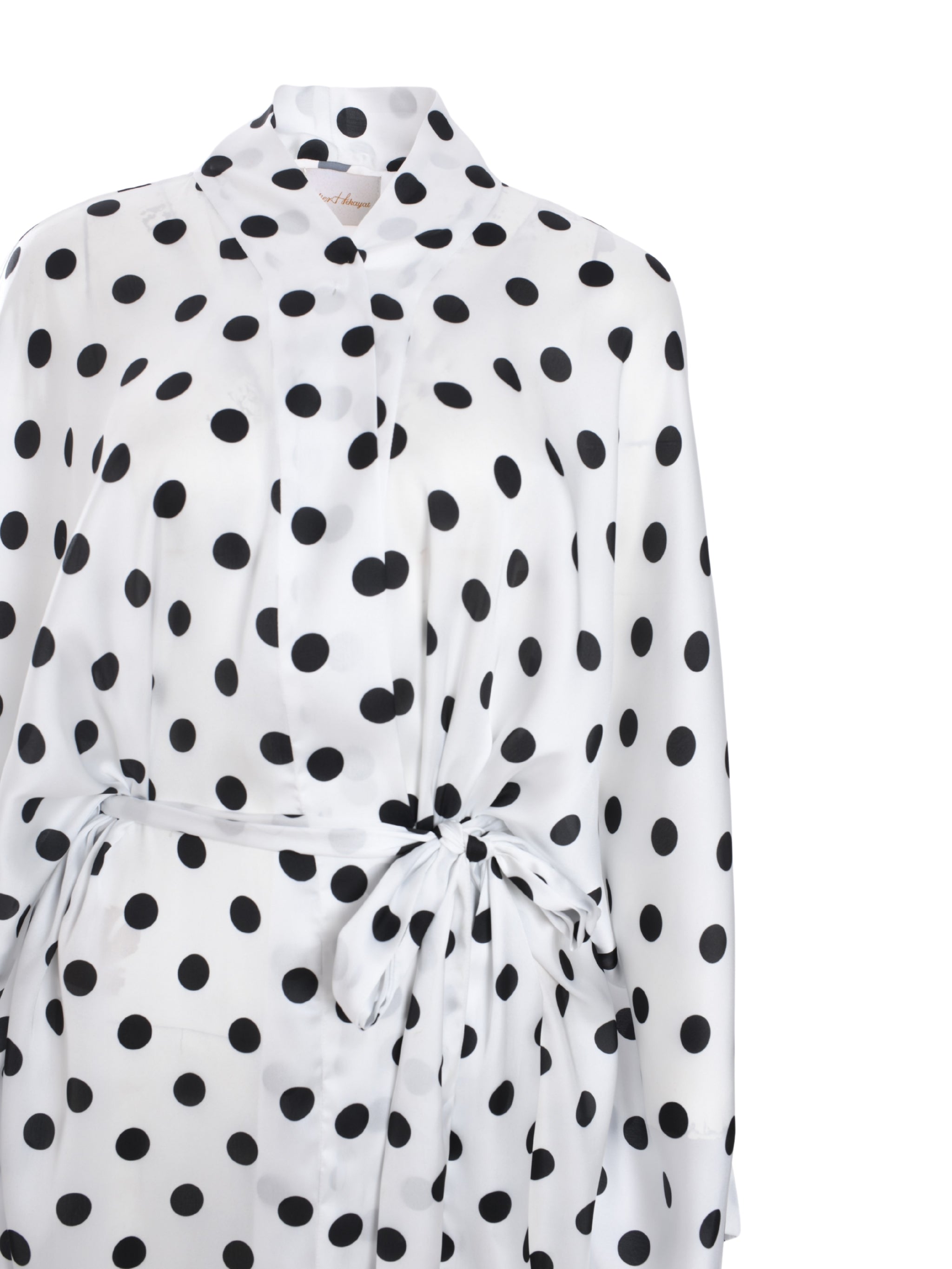 ROBE WHITE POLKA DOTS