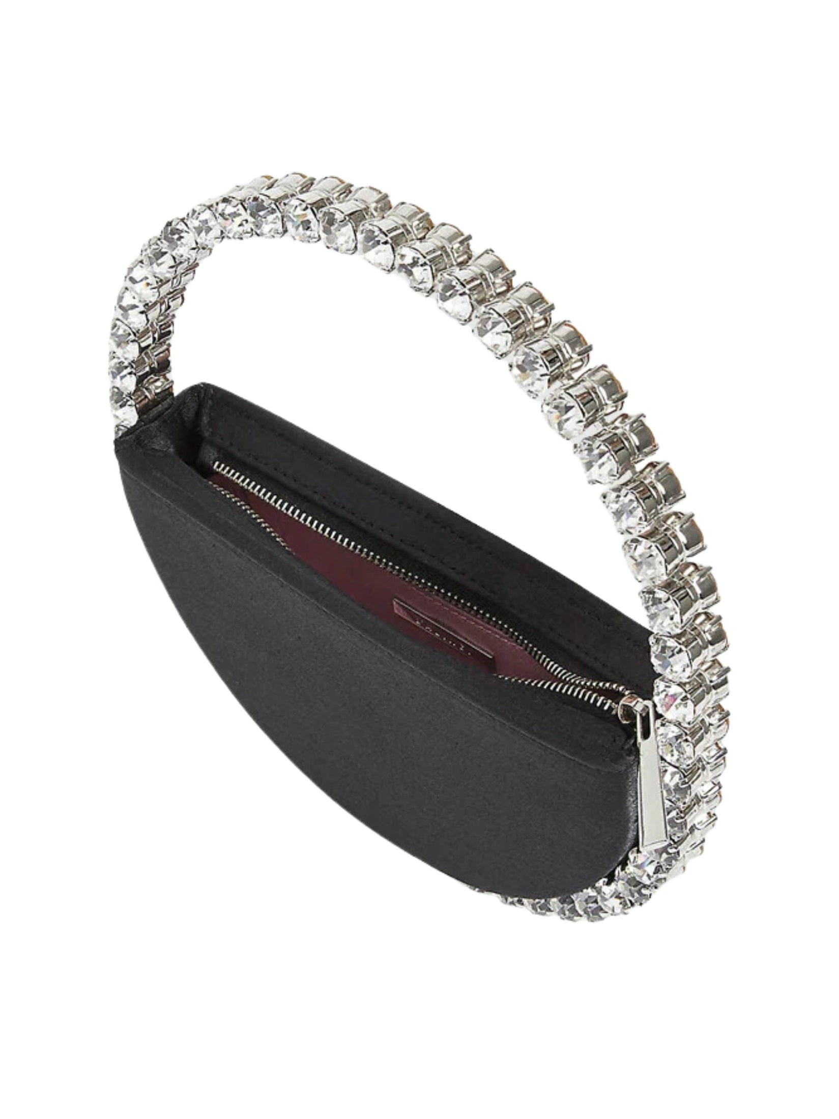 Eternity round stone-encrusted hotfix clutch