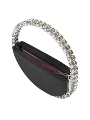 Eternity round stone-encrusted hotfix clutch