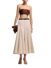 STRIPED COTTON BELL SKIRT