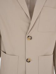 Jacket single breasted jacket patch pockets undecostructed lined comfort fit