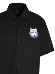 CENMAR BLACK FRONT WOLF PRINT SHIRT