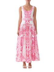 Jersey tank dress with contrast skirt