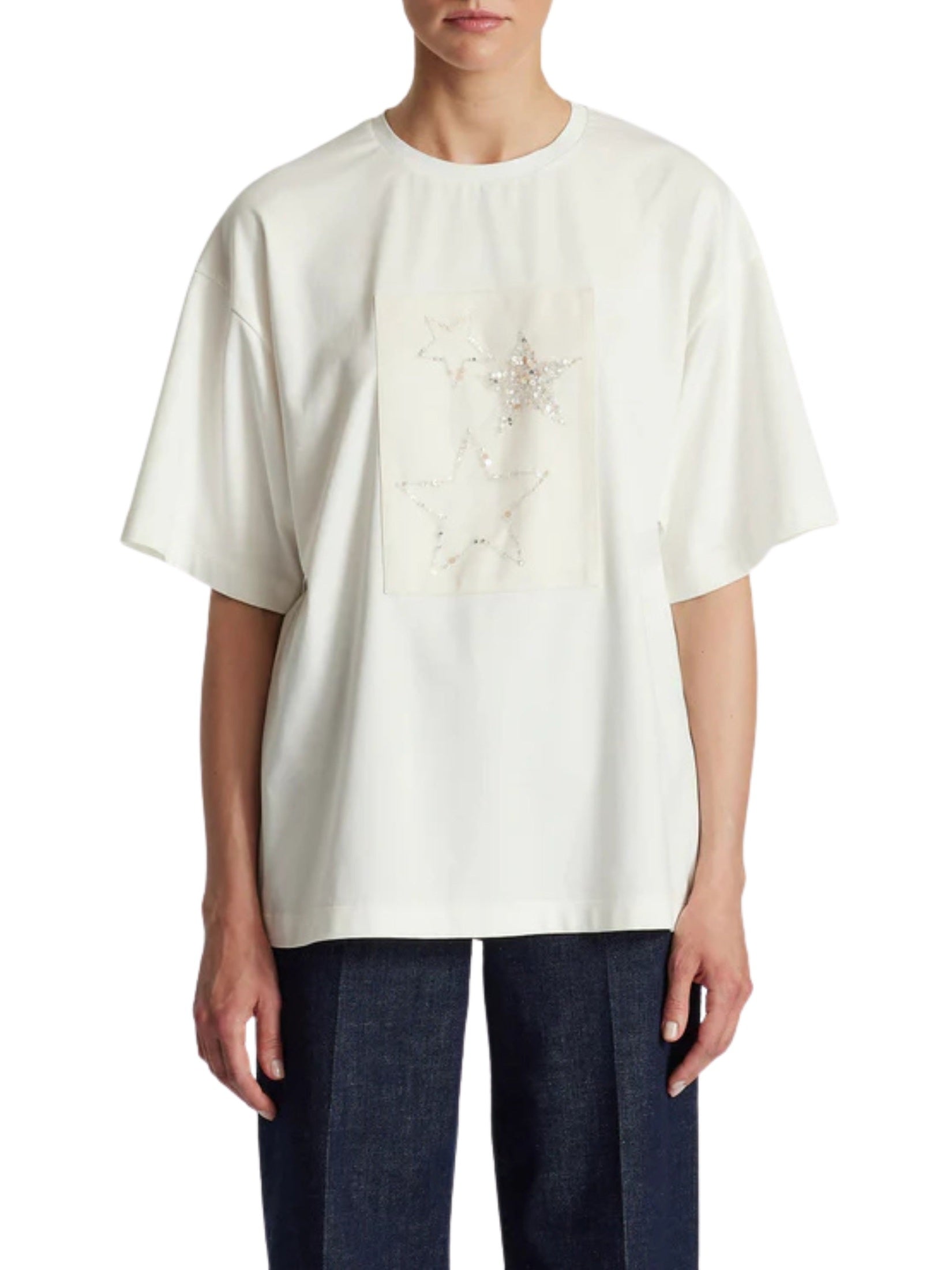 Embroidered cotton t-shirt