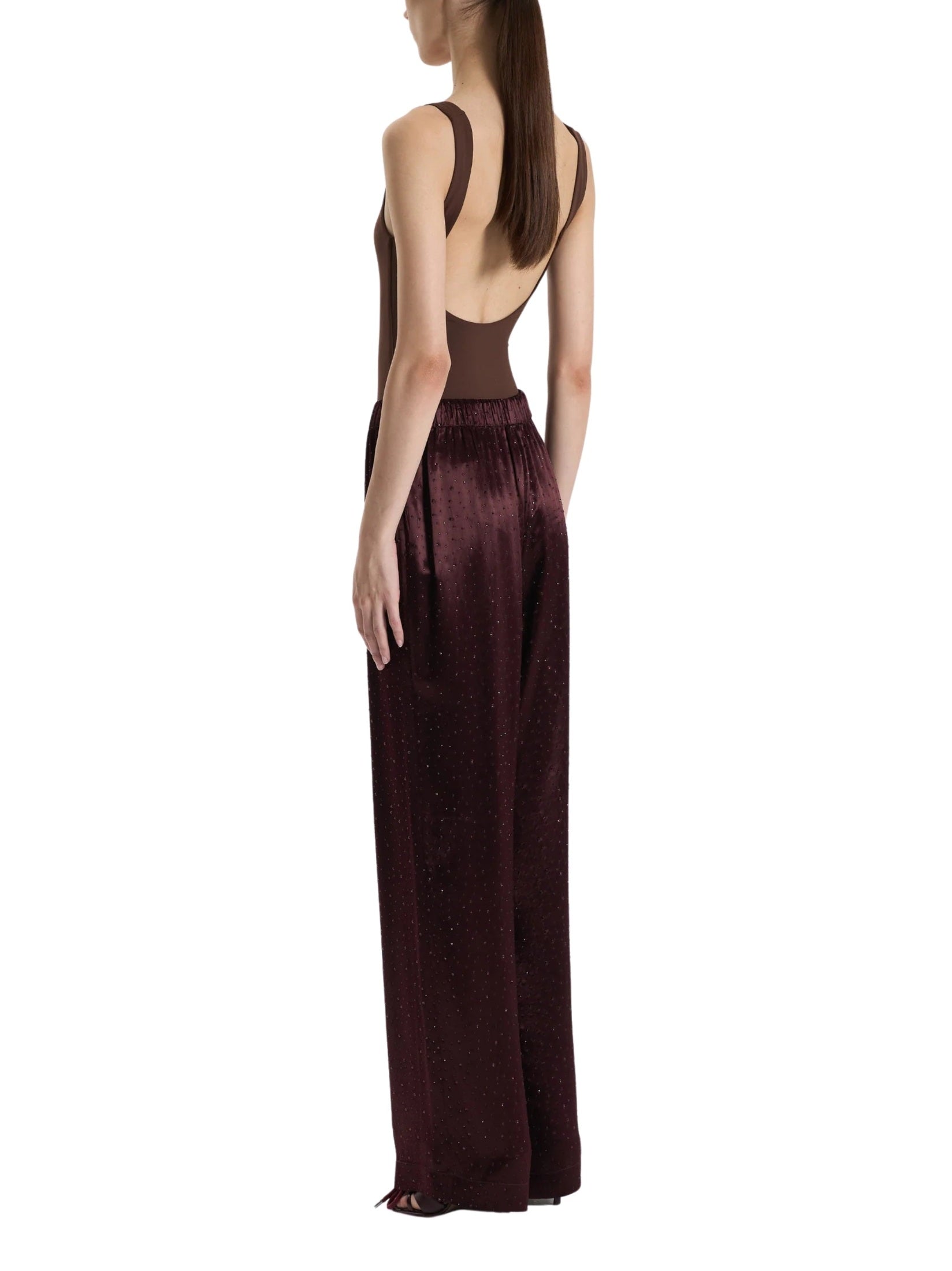 Glitter palazzo trousers