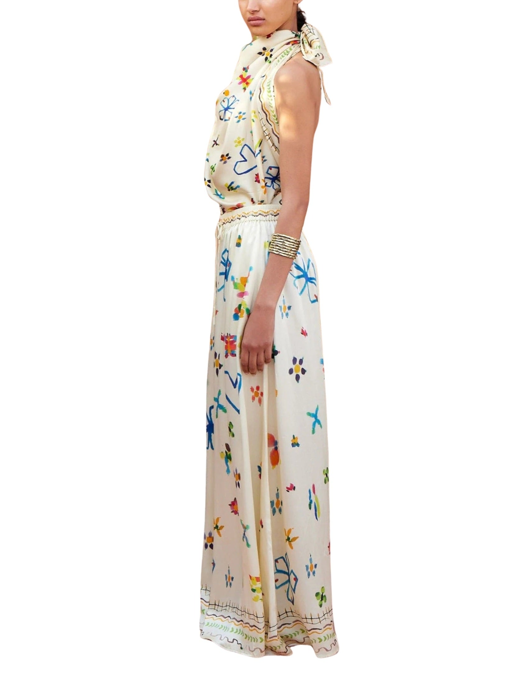 Sidi silk palazzo silk pant
