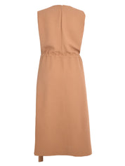 CADY SLEEVELESS DRESS WITH SIDE FLOWING PANEL