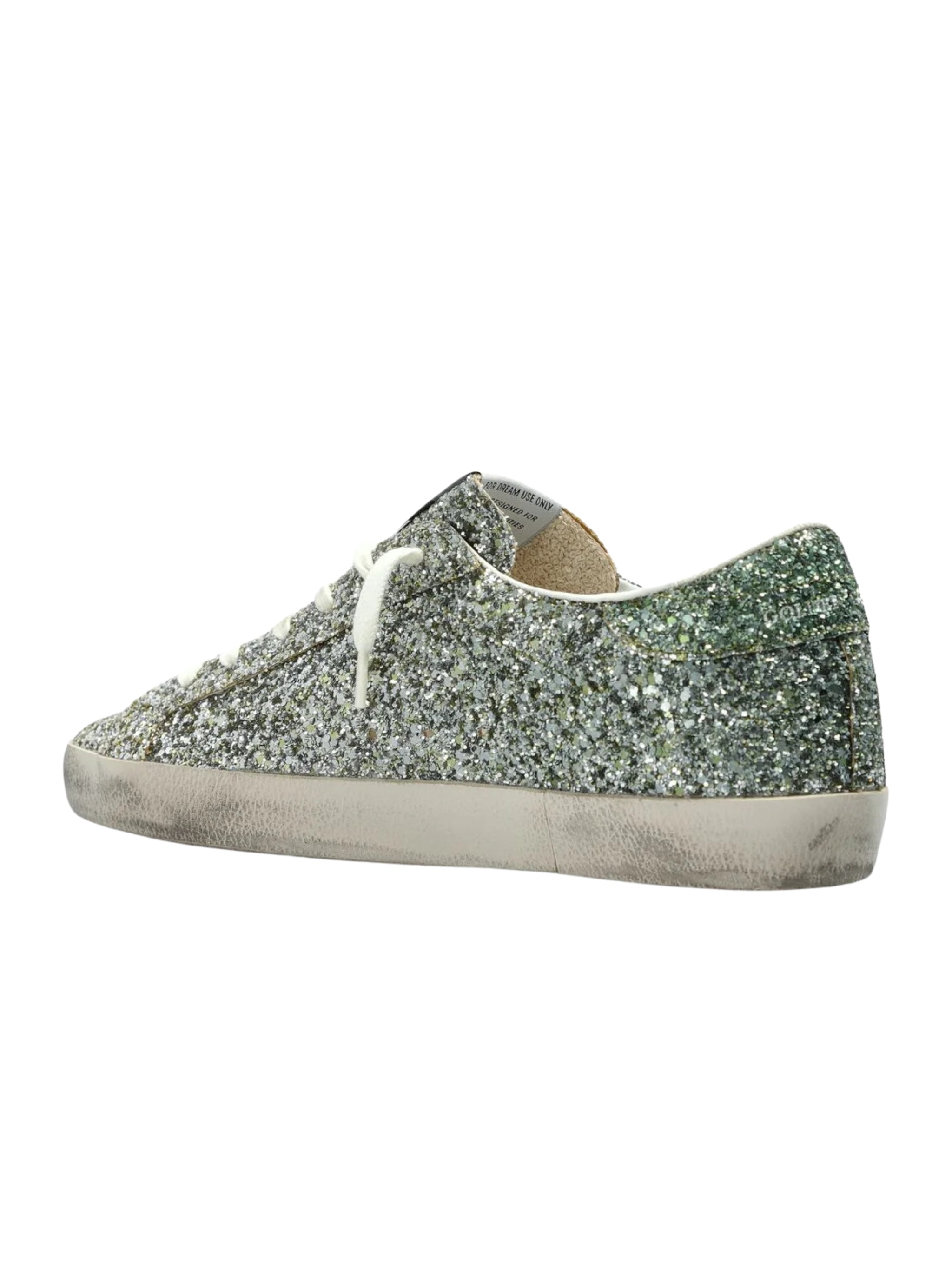 Super star glitter upper toe tongue and heel laminated star