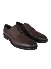 Lace up tumb.leat&calf brown