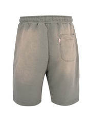 Washed cut-off hem sweat shorts