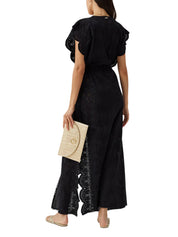Talitha Black Kaftan beachwear