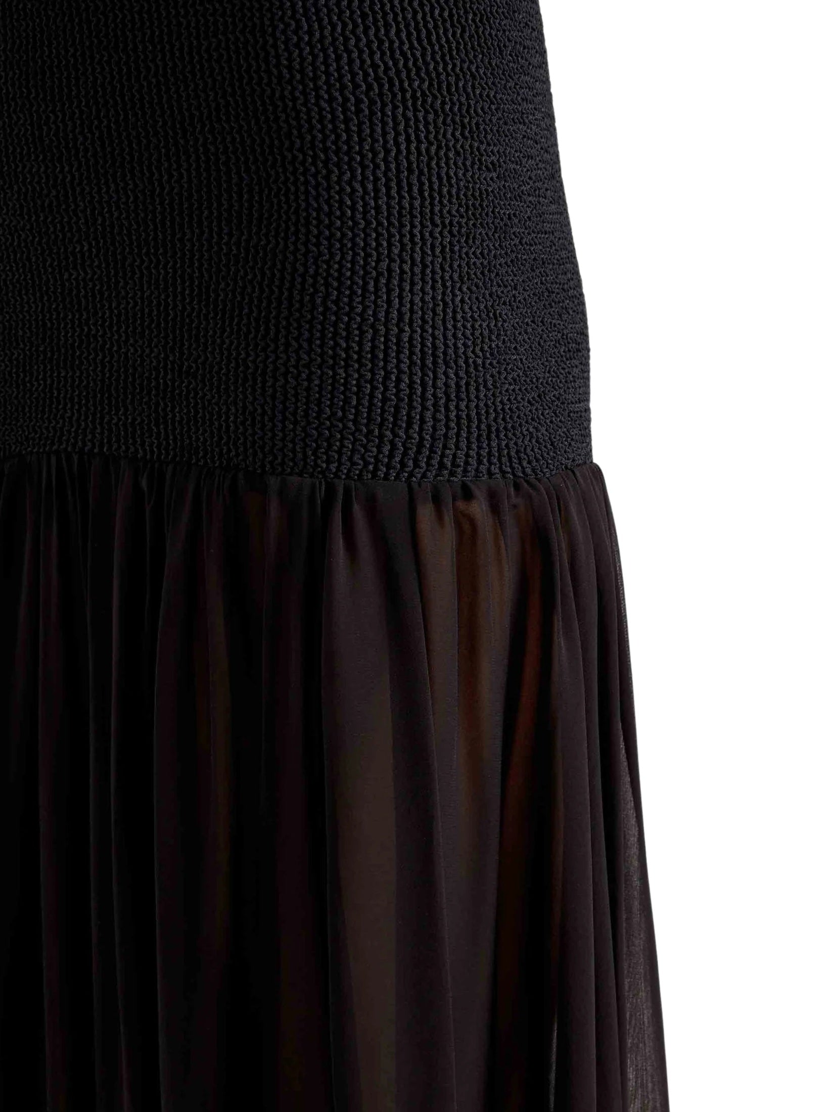 Hybrid dress - a crinkle/georgette black