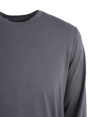 VIRGIN WOOL JERSEY ROUND NECK LONG SLEEVE T-SHIRT
