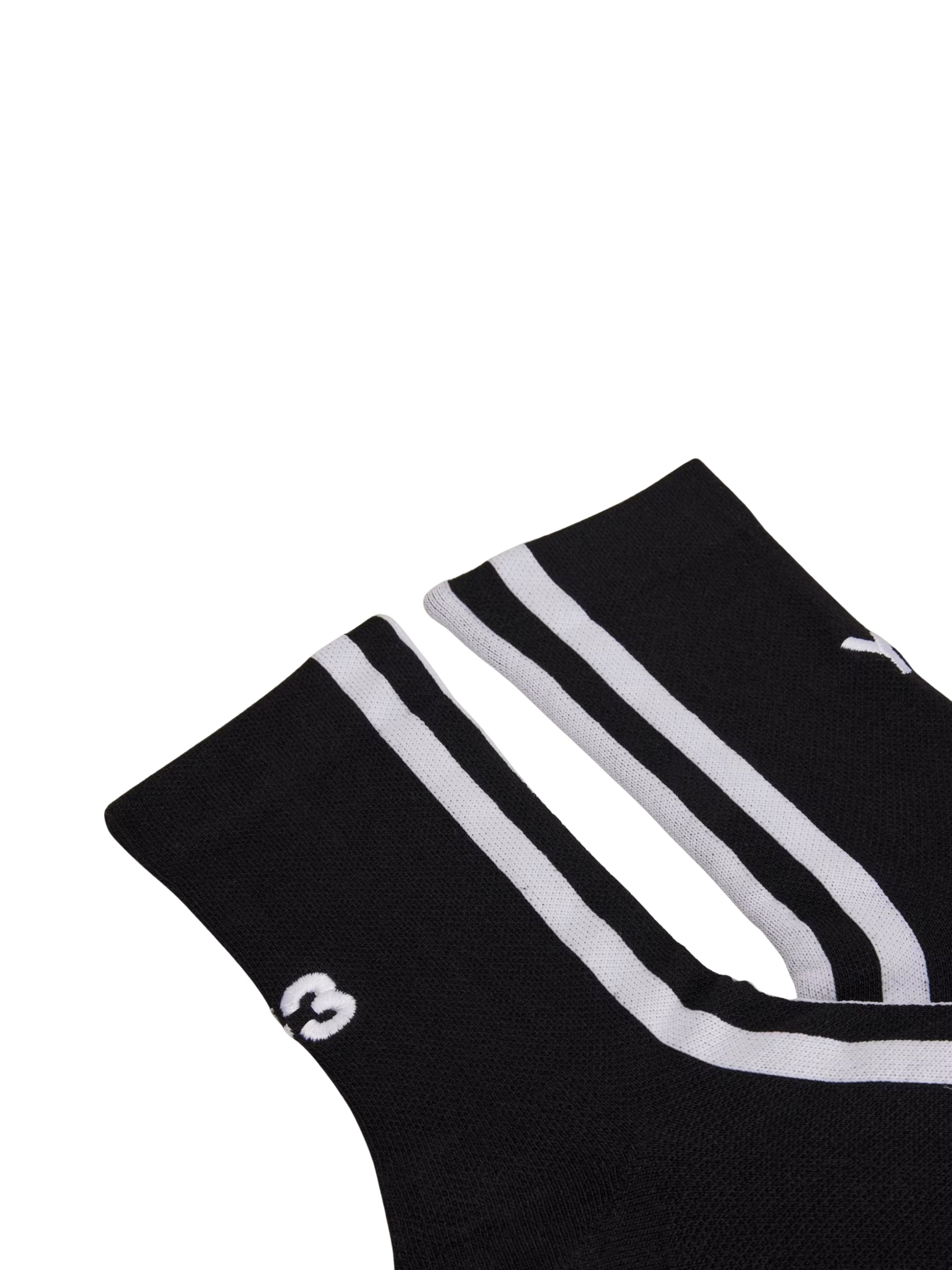 Y-3 STRIPES SOCKS BLACK