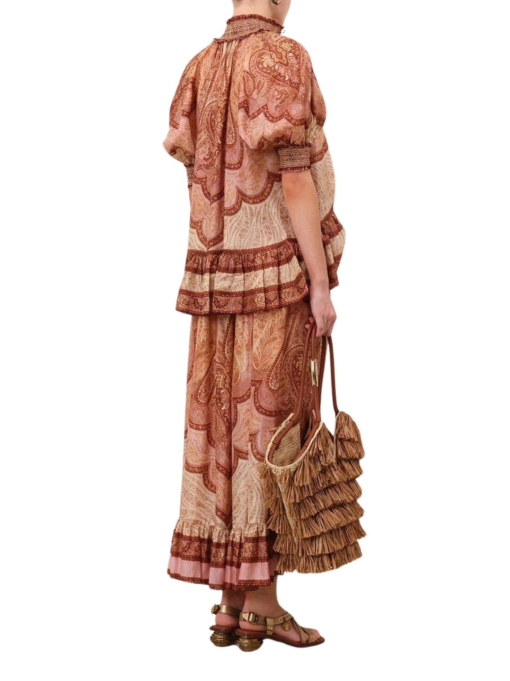 Wanderlust frill maxi skirt
