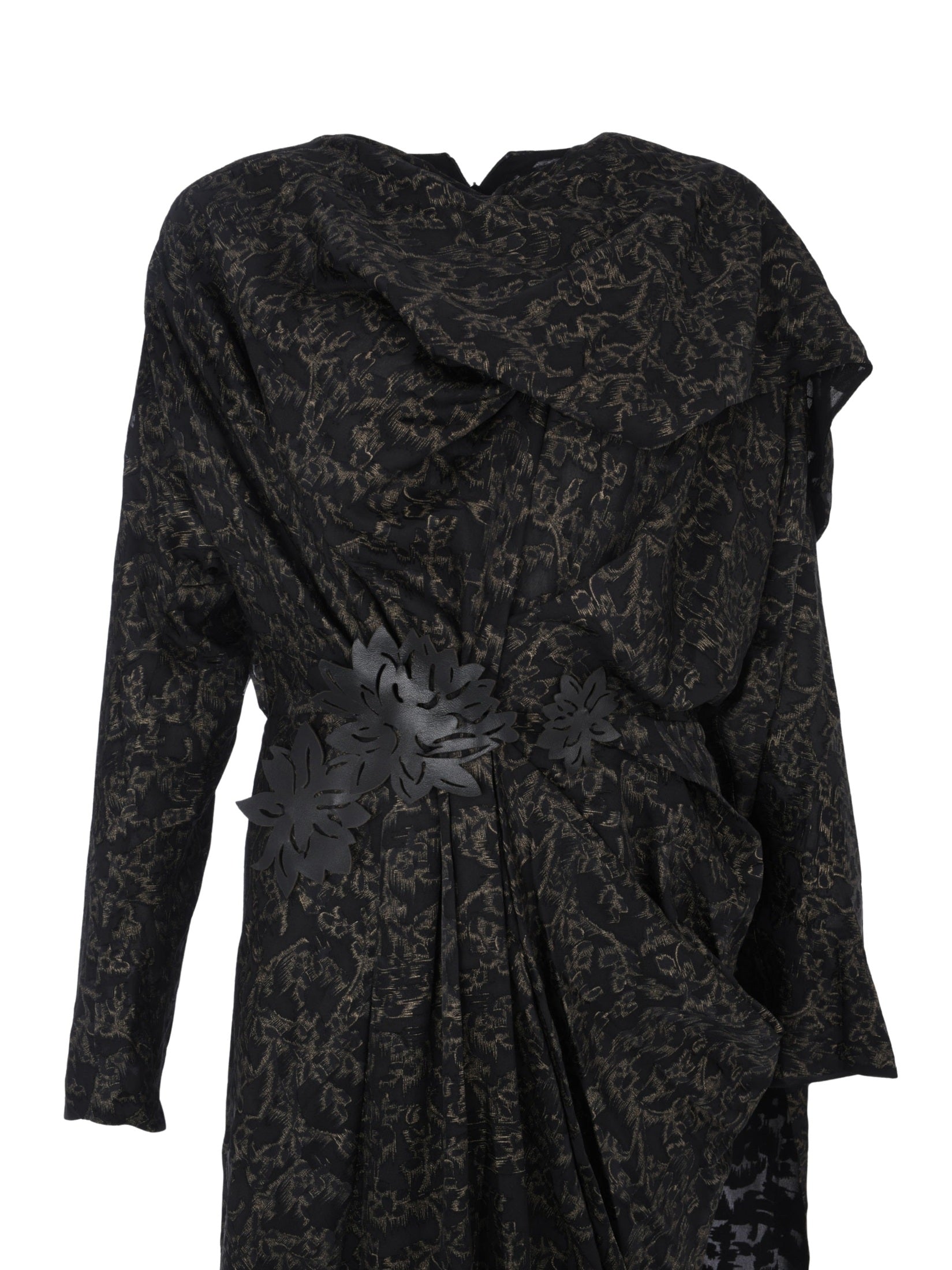 Midnight floral drape dress