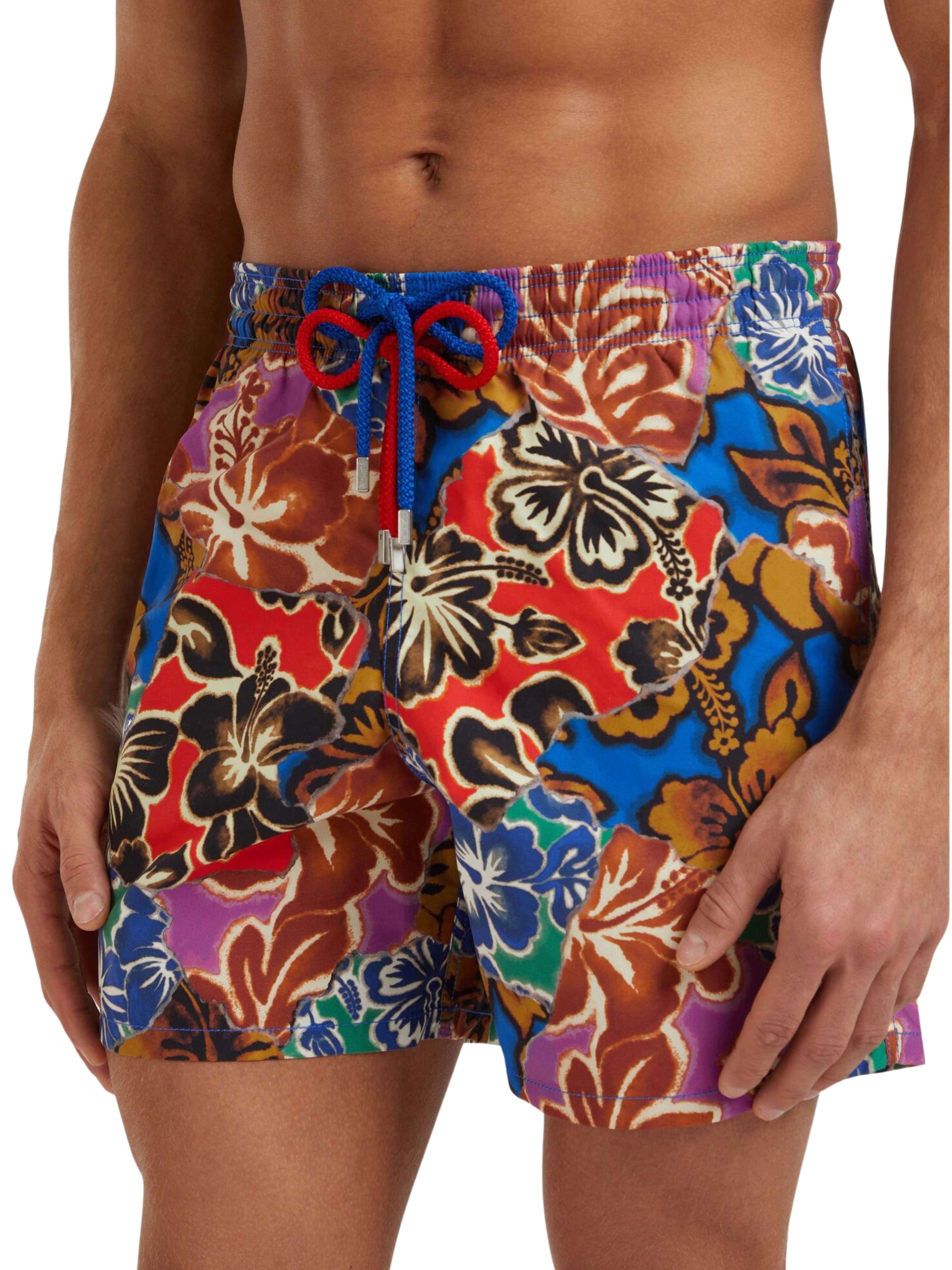 Men Swim Trunks Hawaiian Patchwork