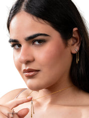 Althea earrings in sterling silver & 18k gold vermeil and rhodium