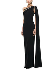 ONE SHOULDER DIAMANTE GOWN