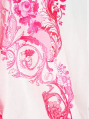Tie front shirt with sleeve frill