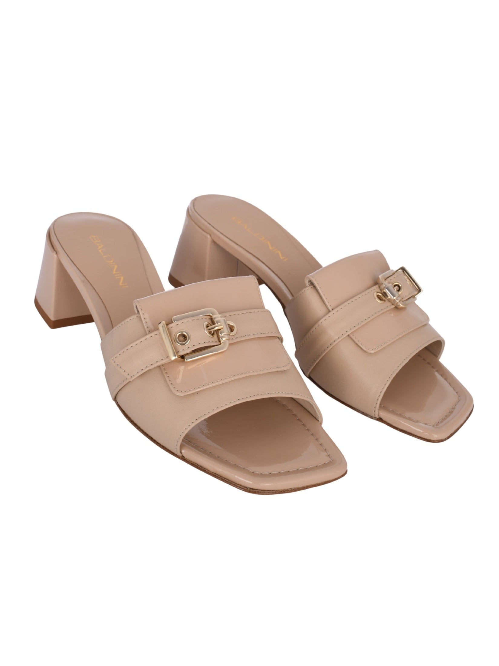 Mule calf & patent l nude