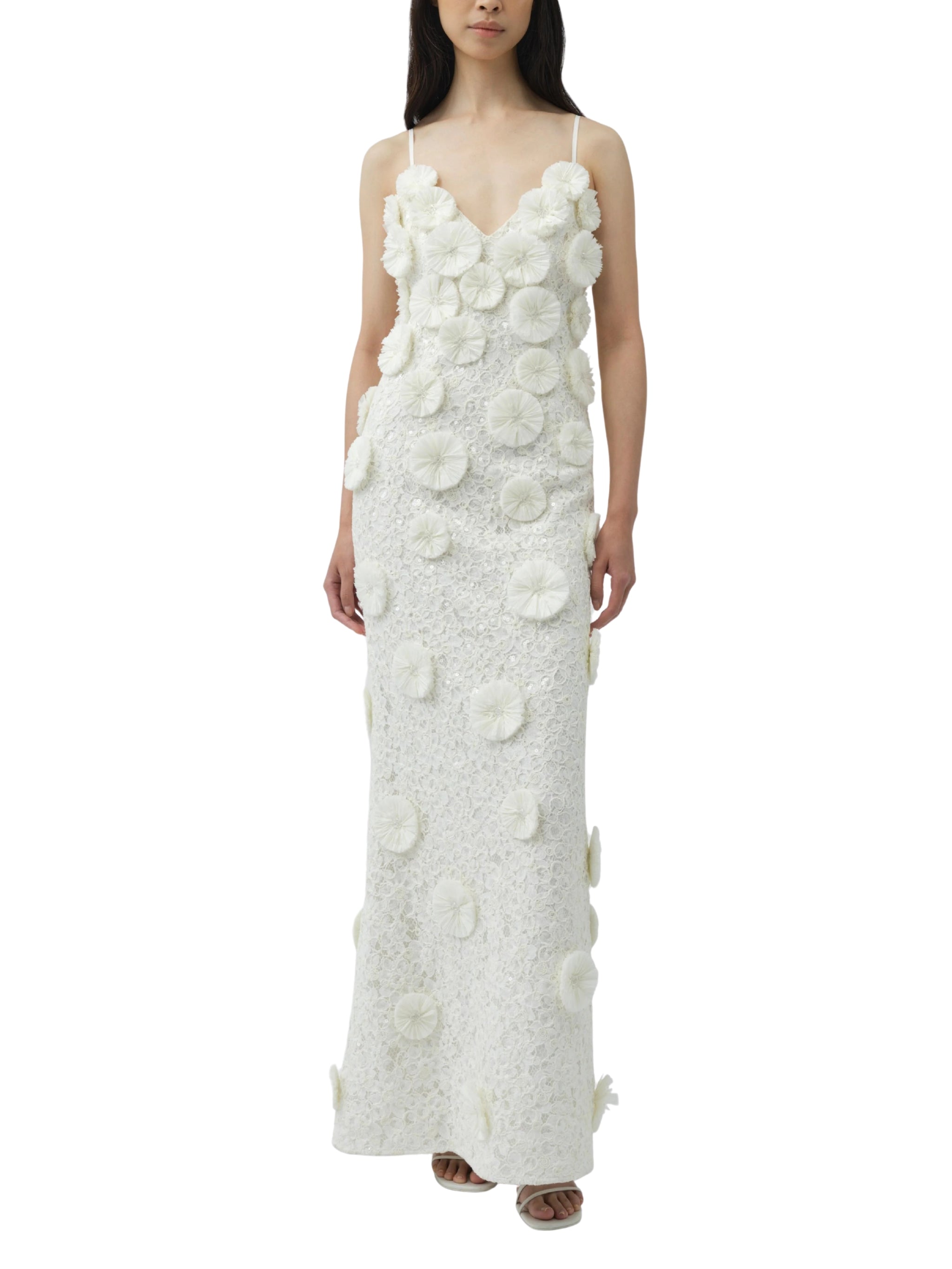 Maven floral raffia gown