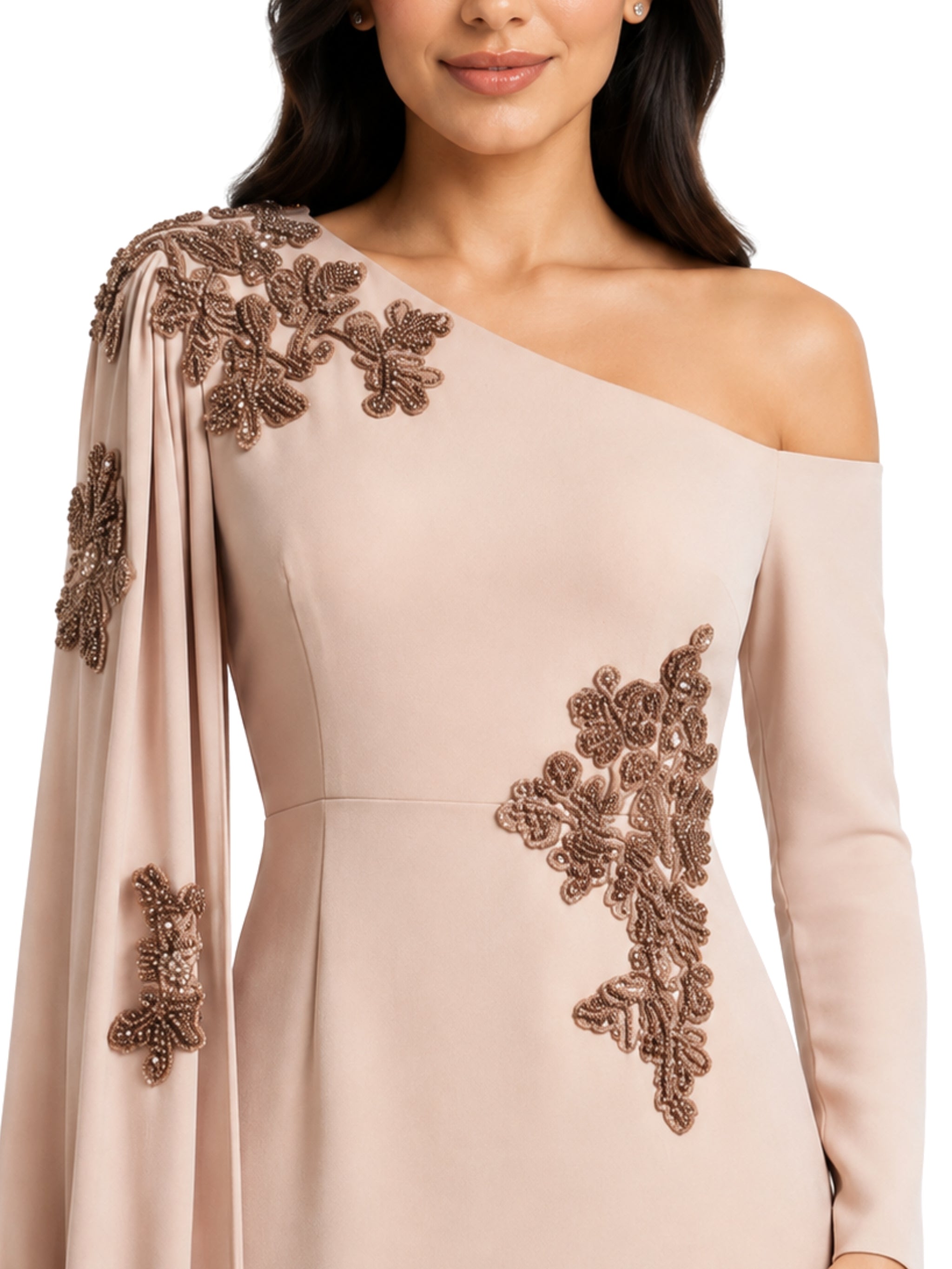 Hand embroiderd  venus cut 3d flower embroidery