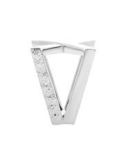 Najdi x ring in sterling silver & rhodium and white cz