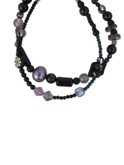 Black light beads layered bracelet