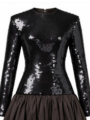 Sequins maxi bubble dress