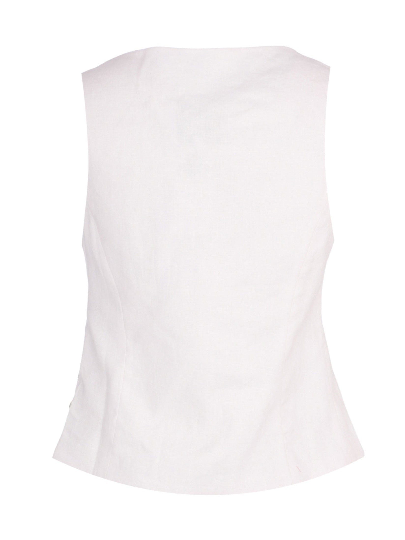 Round neckline relaxed fit vest