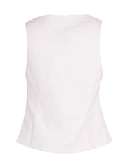 Round neckline relaxed fit vest