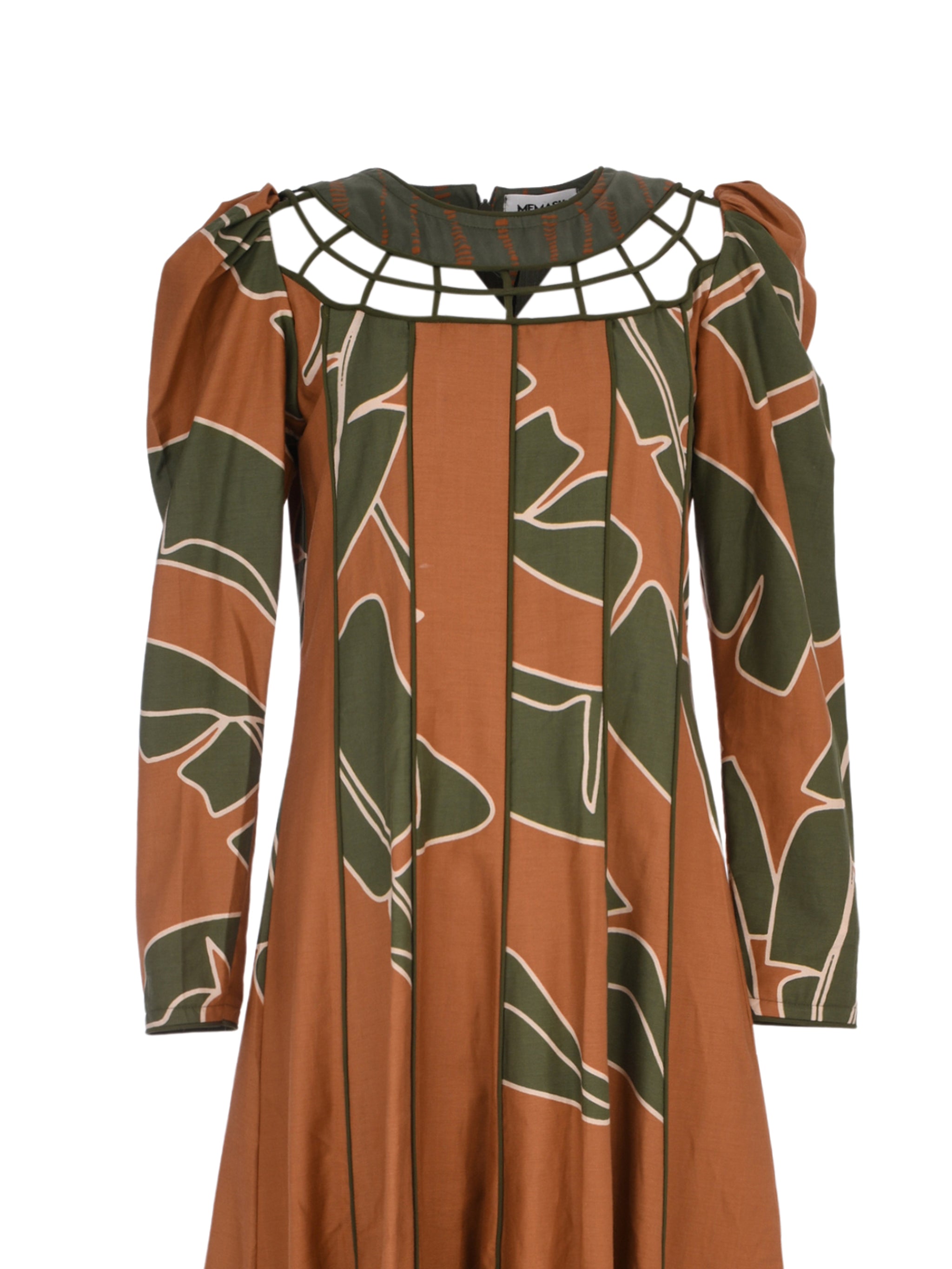 Memash dress light brown green