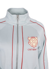 Fluid track sporty jacket misty blue lemon icing