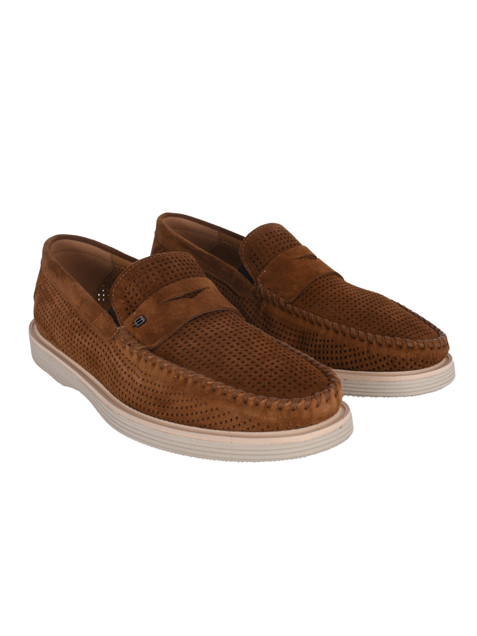 Loafer perf.s.suede brown
