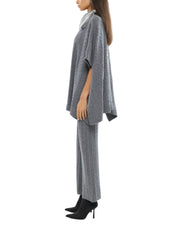 THE COLLAR DETAIL PONCHO IN STORM