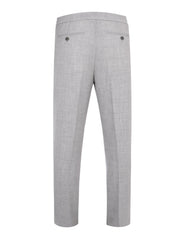Wool silk linen drawcord pant