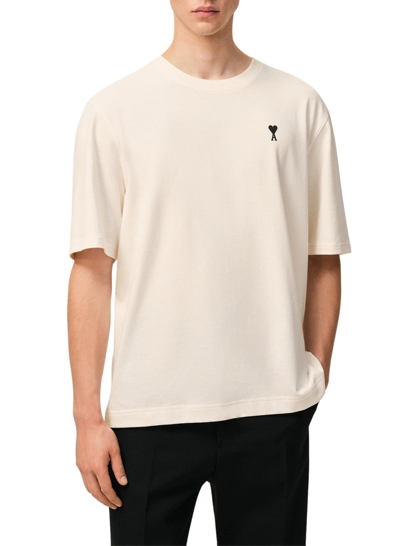 Boxy fit short sleeves adc teeshirt with signature print at back