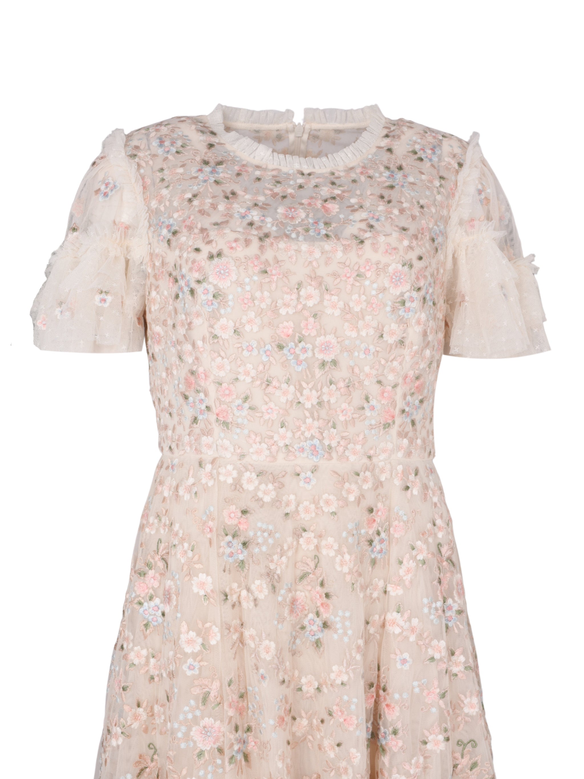 Floral waltz ankle gown