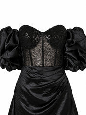 Satin-Crystal Dress