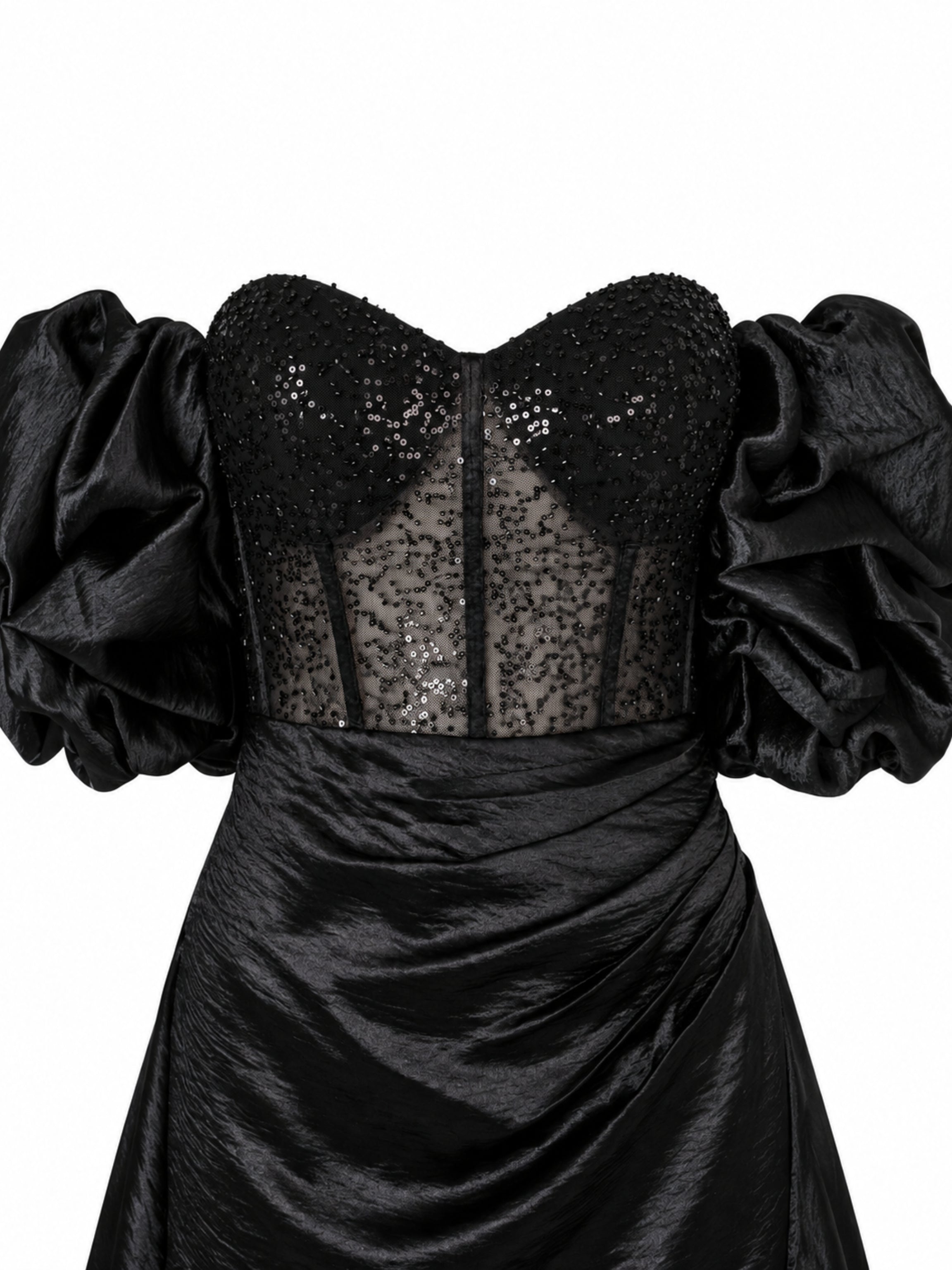 Satin-Crystal Dress